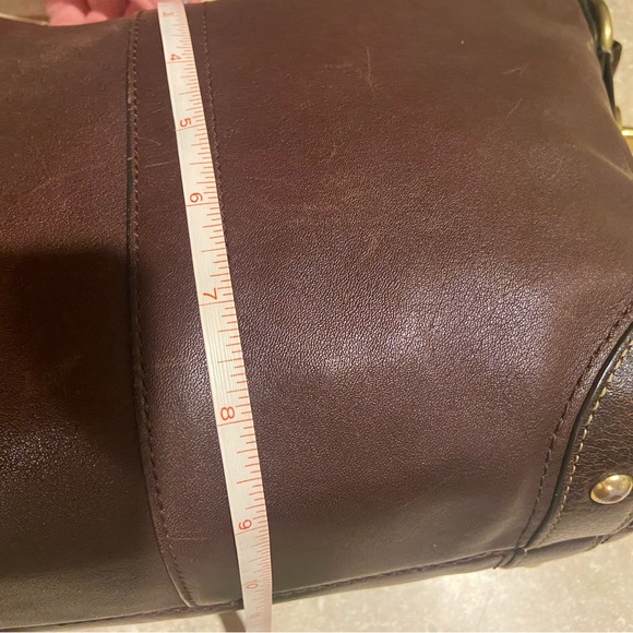 Coach Dark Brown Leather Belt Bag with Gold Accents - Picture 10 of 11